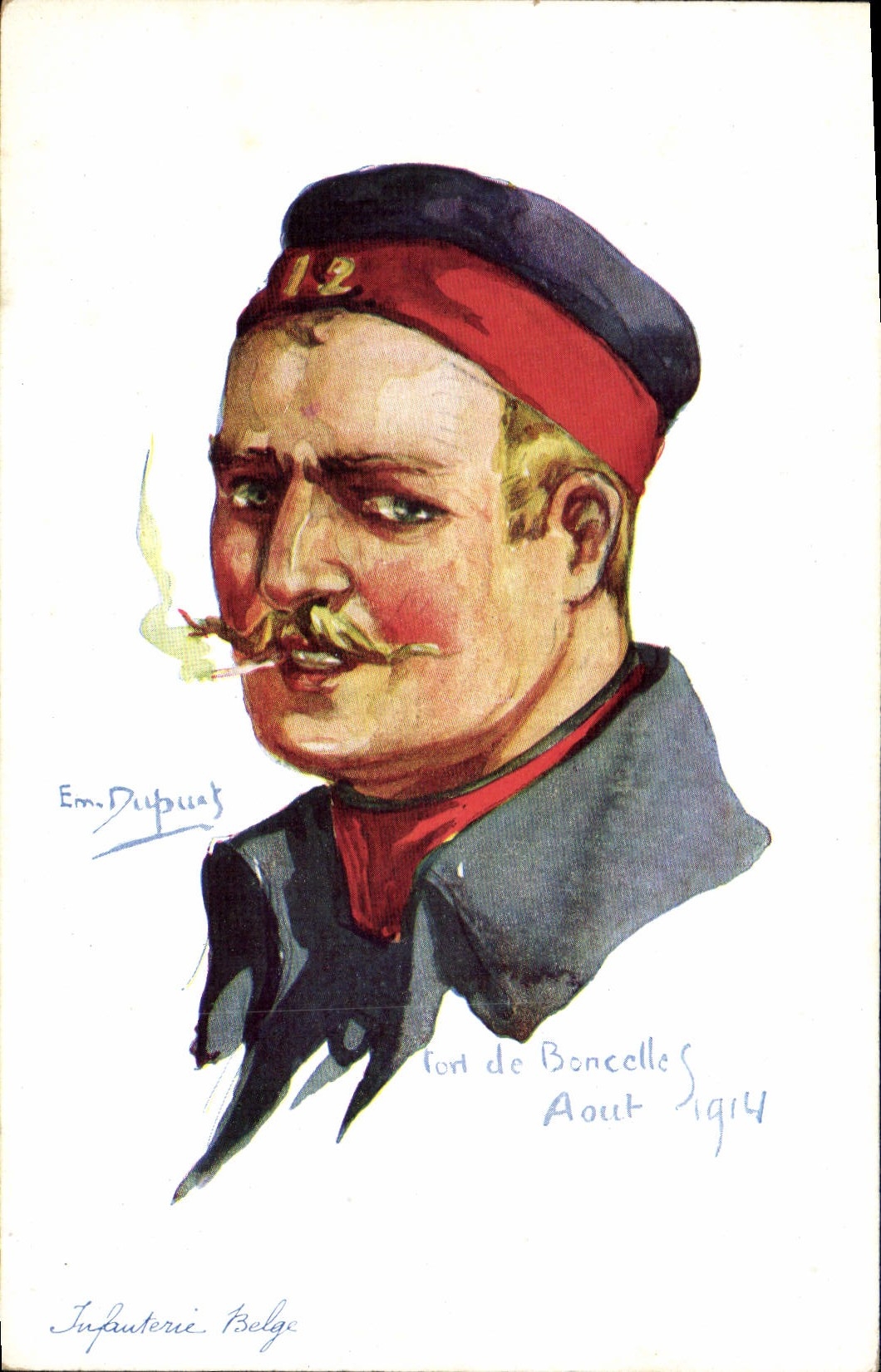 Soldato belga dell'Infanteria — 12° battaglione, Agosto 1914 — Em. Dupuat