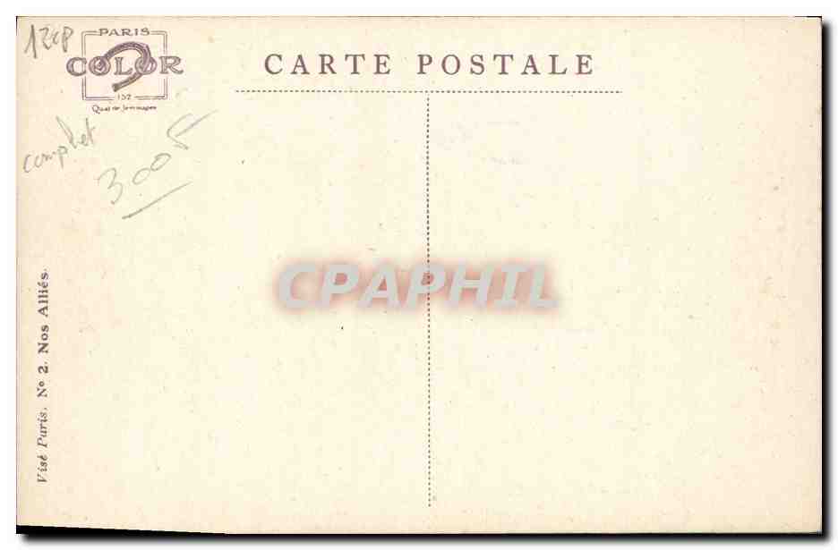 Infantería Rusa — enero 1915 — Enr. Dupuis — Reverso