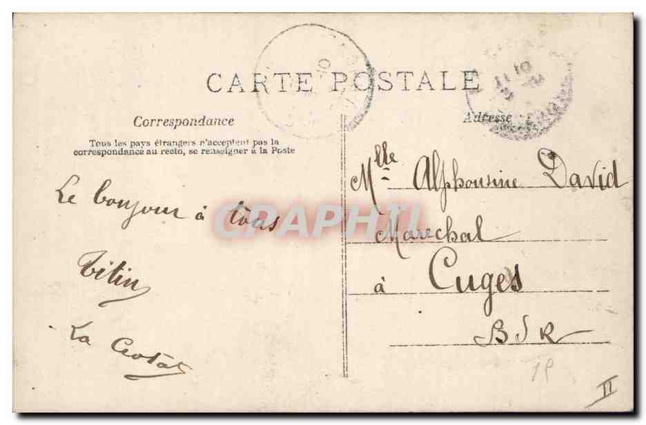 CPA Fantaisie Femme Forgeron — Verso
