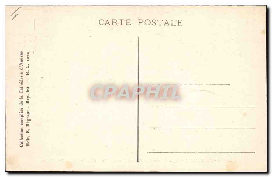 CPA Cathedrale d'Amiens Chapelle Saint Francois Grille — Verso