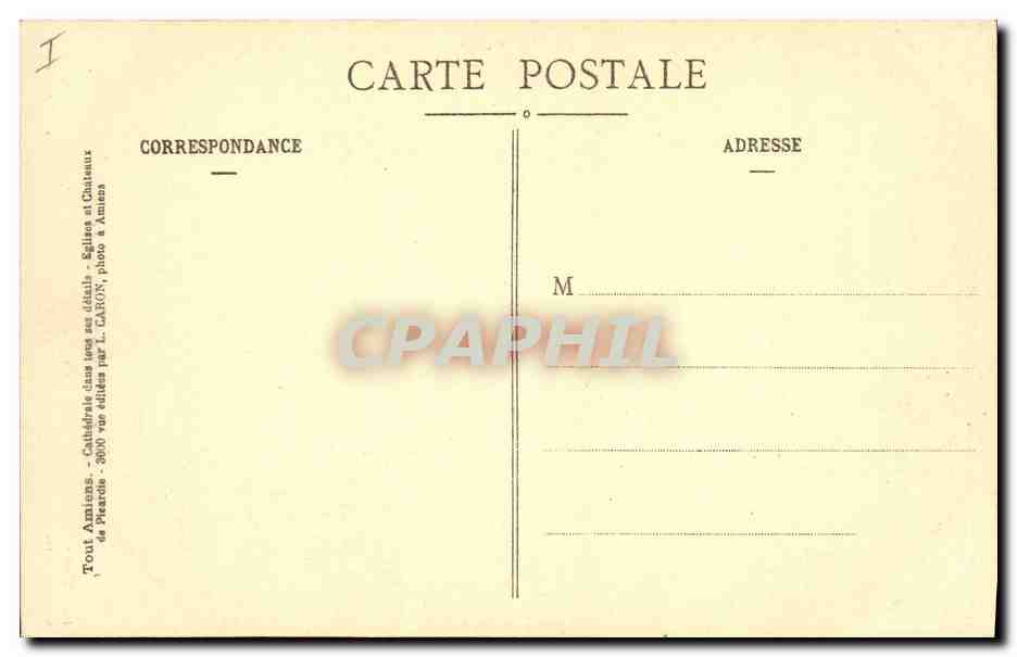 CPA Amiens Cathedrale Grilles Travee 27 29 Pourtour du choeur Grille en fer forge ornements en tole decoupee stule dit Rococo — Rückseite