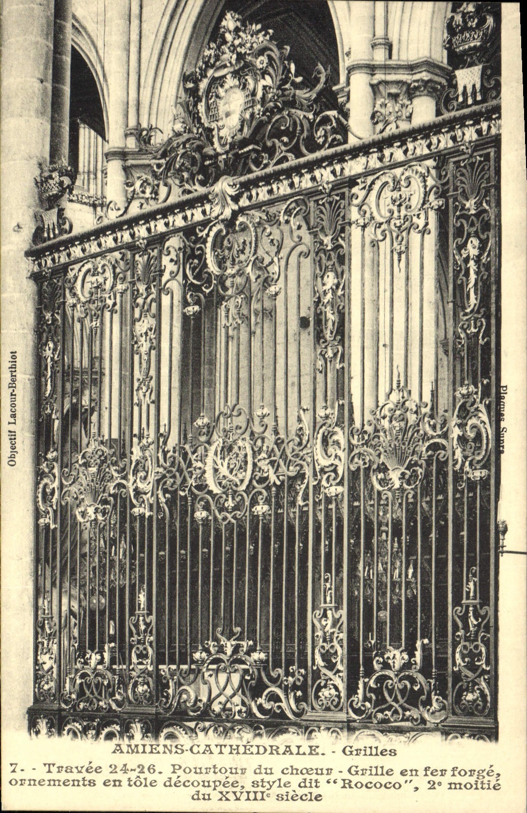 Amiens - Cathédrale - Grilles du chœur - style Rococo, 2e moitié XVIIIe siècle