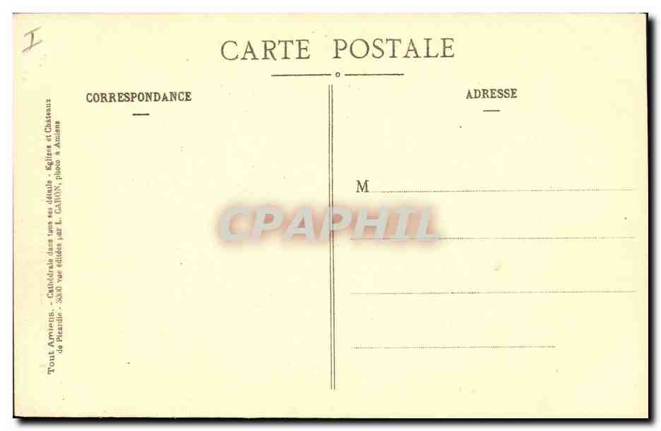 CPA Amiens Cathedrale Grilles Chapelle St Firmin Grille en fer forge — Rückseite