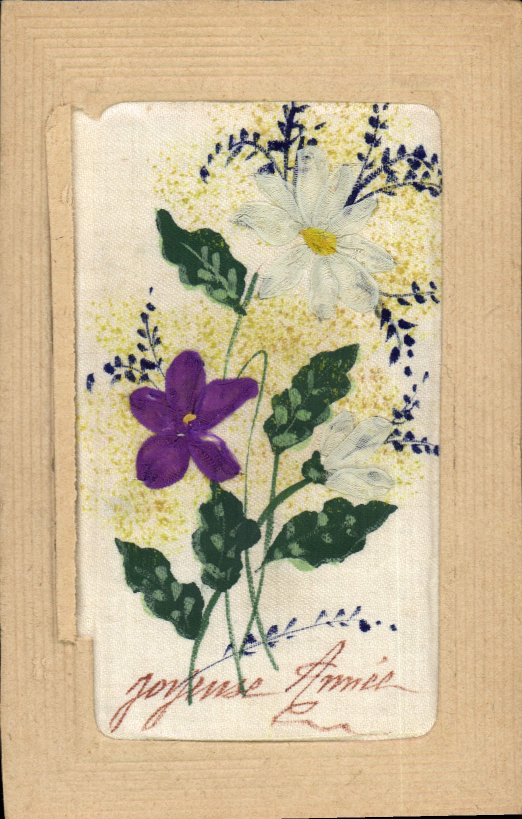 Fleurs — motif brodé — Fabr. Française