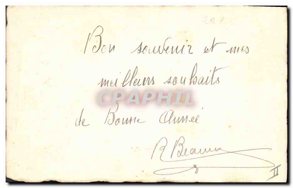 CPA Fantaisie (dessin a la main)  — Rückseite