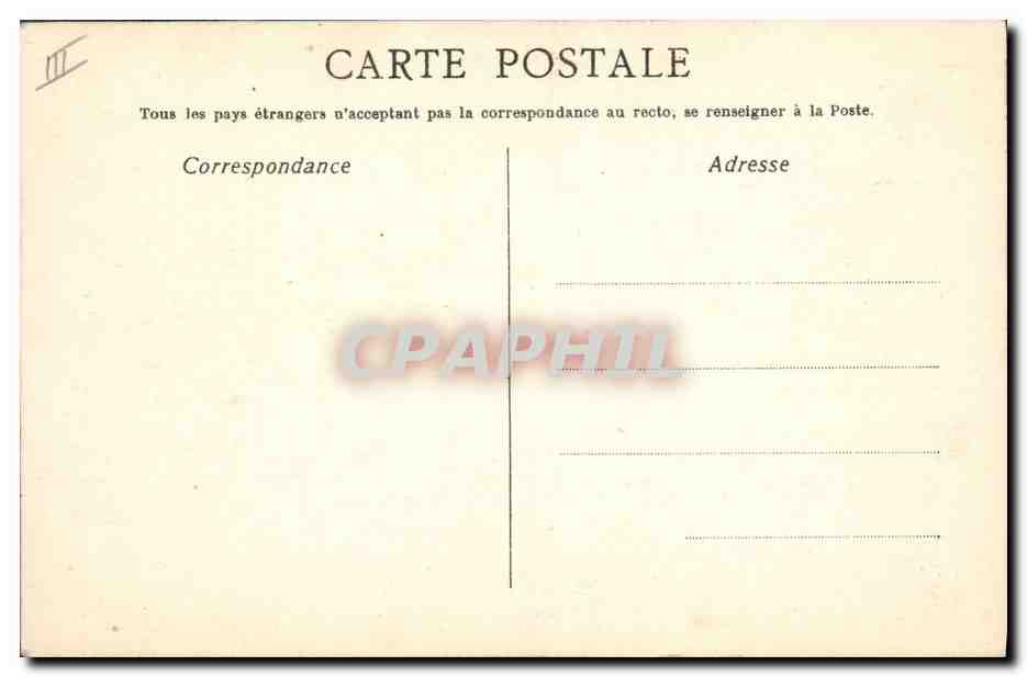 Drapeau français — fleur de pensée violette — carte postale non éditée — Back