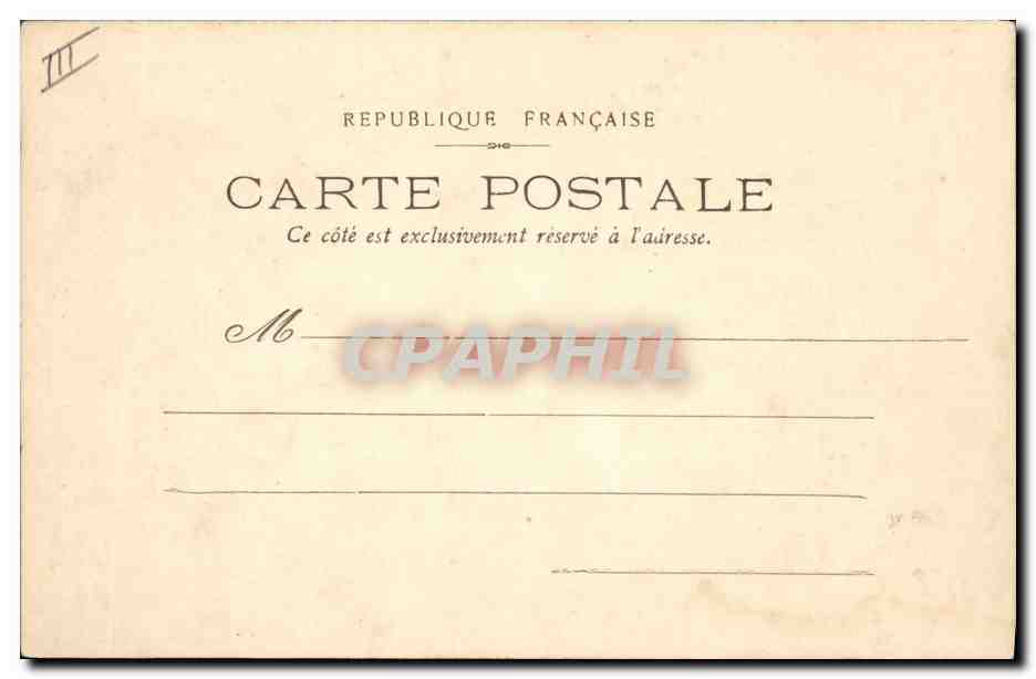 1er Avril — Poème humoristique avec poisson et homme à moustache — Carte postale française — Verso