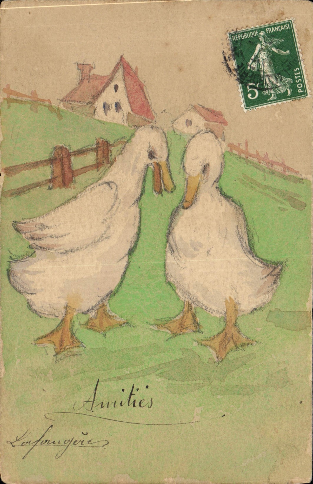 Deux canards — Amitiés — Lafangère