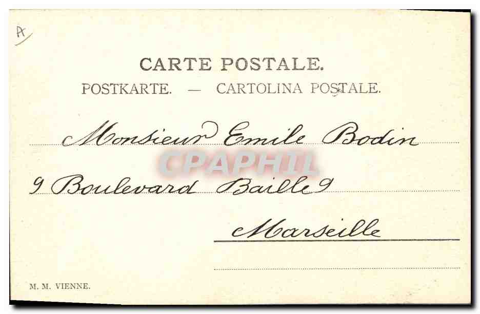 Portrait d'une femme — Éditeur : Bruce Paul — N° de série : 2514/1901 — Verso