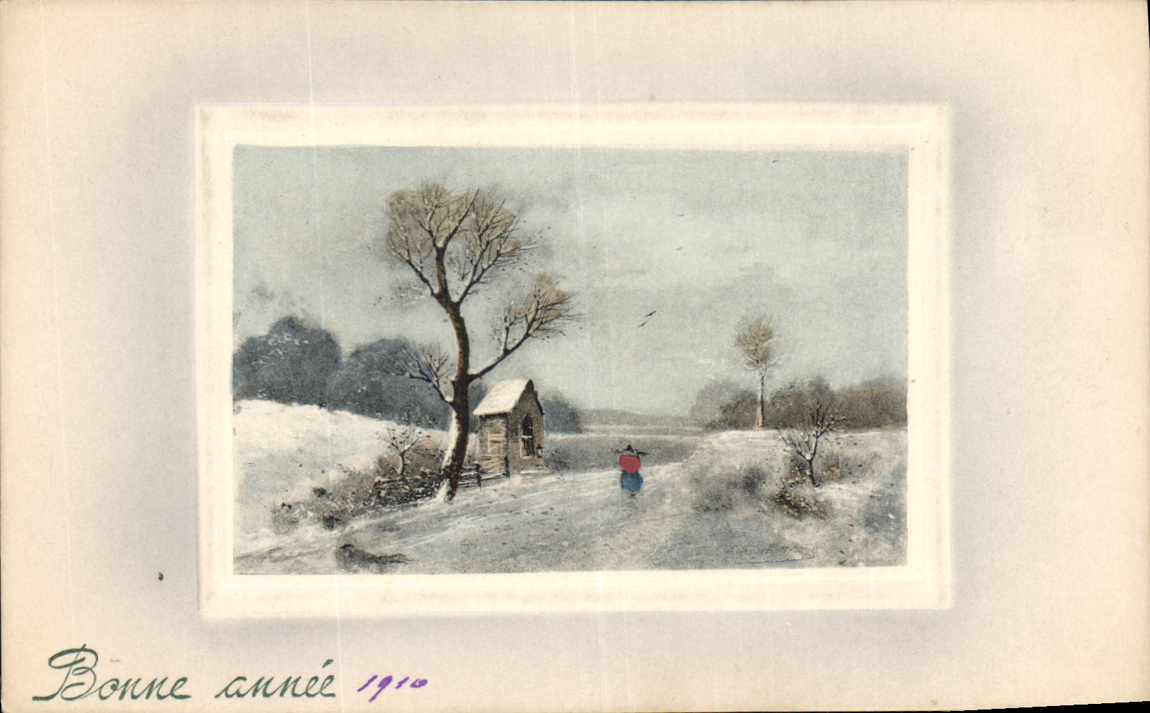 Paysage hivernal — Bonne année 1910 — V. K. VIENNE 5064