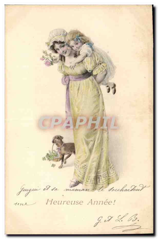 Gugui et sa maman — souhait de bonne année — éditeur G. D. L. B., n° 194