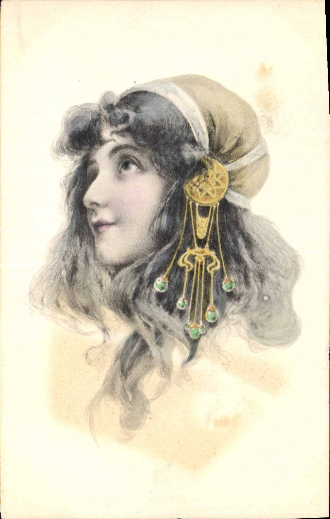 Jeune femme en costume oriental — éditeur M. M. Vienne, n° 9L