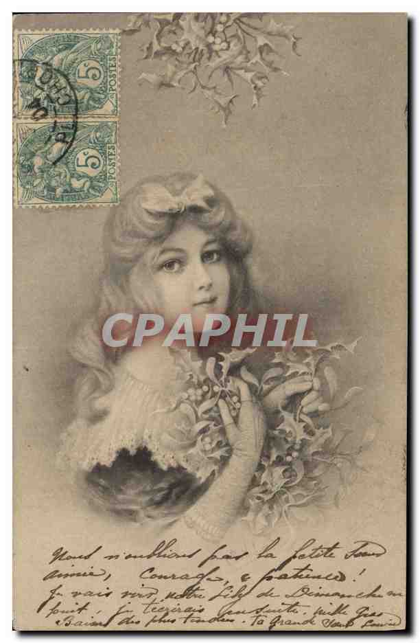 Jeune fille tenant un bouquet — éditeur M. M. Vienne, n° 202