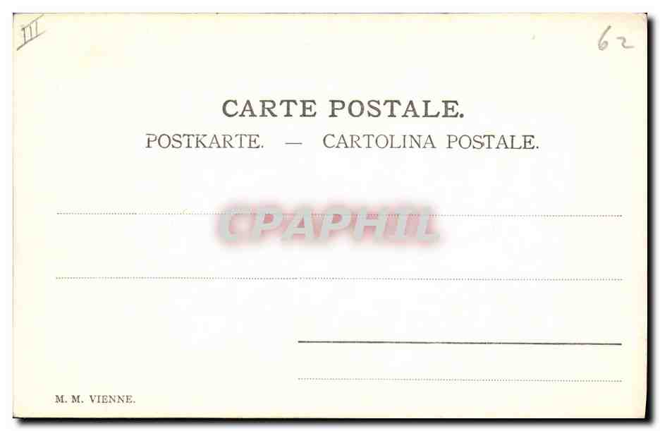 Jeune femme et homme avec moutons — scène pastorale — M. M. Vienne, n° 62 — Reverso