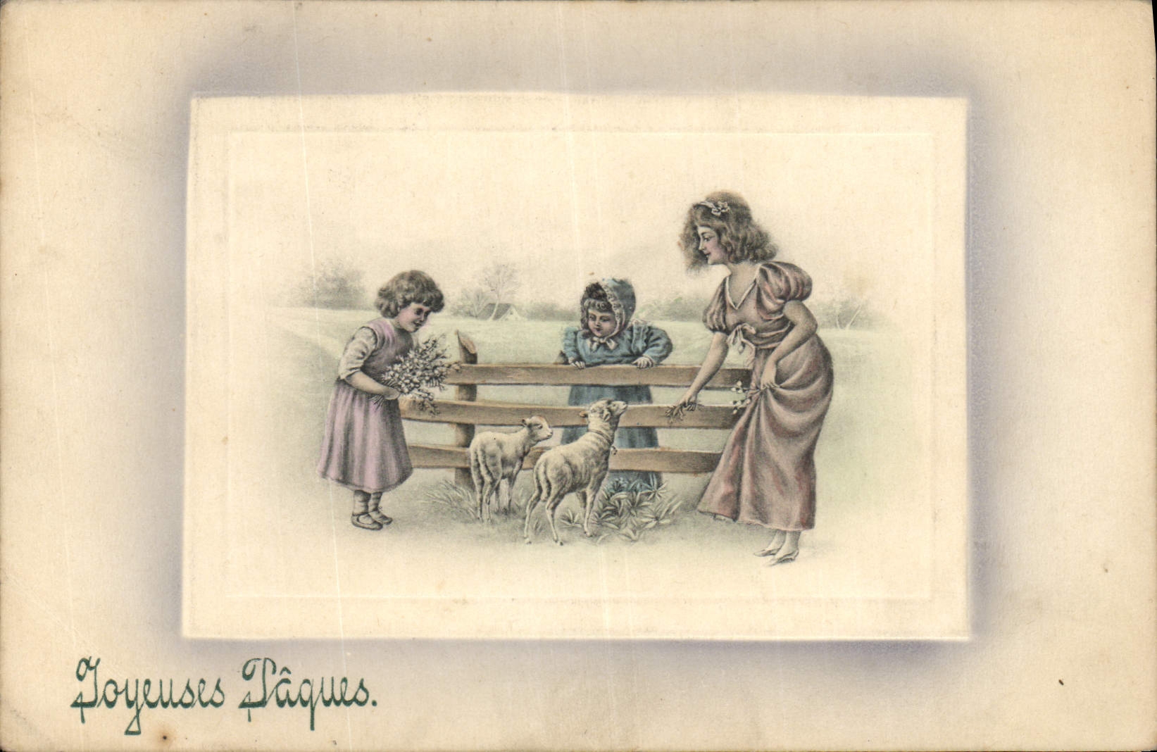 CPA Fantaisie Enfants Paques