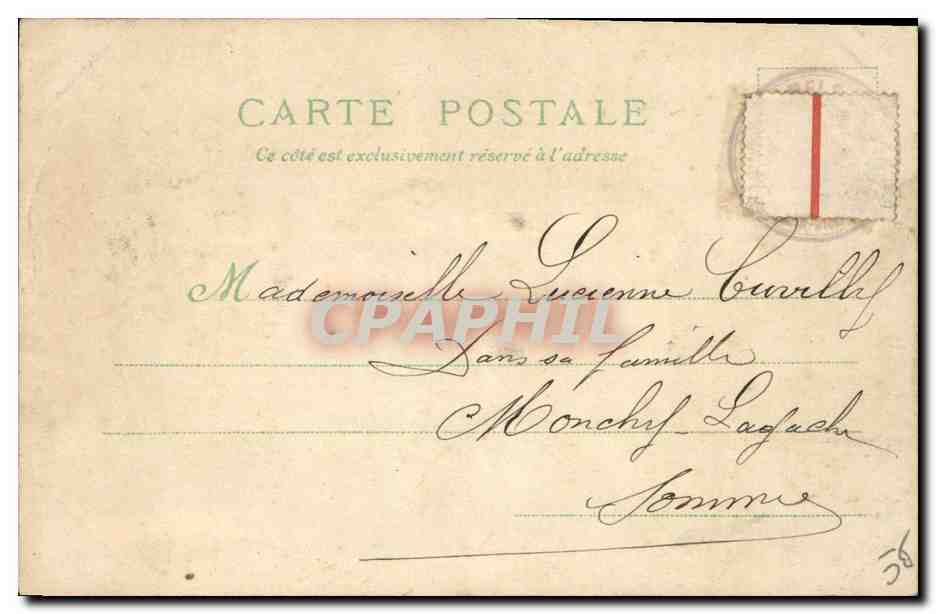 CPA Carte Transparente Paris Exposition Universelle 1900 Venise a Paris Bateau — Rückseite