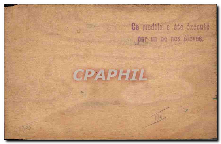 CPA Fantaisie (en bois) Oiseaux  — Rückseite