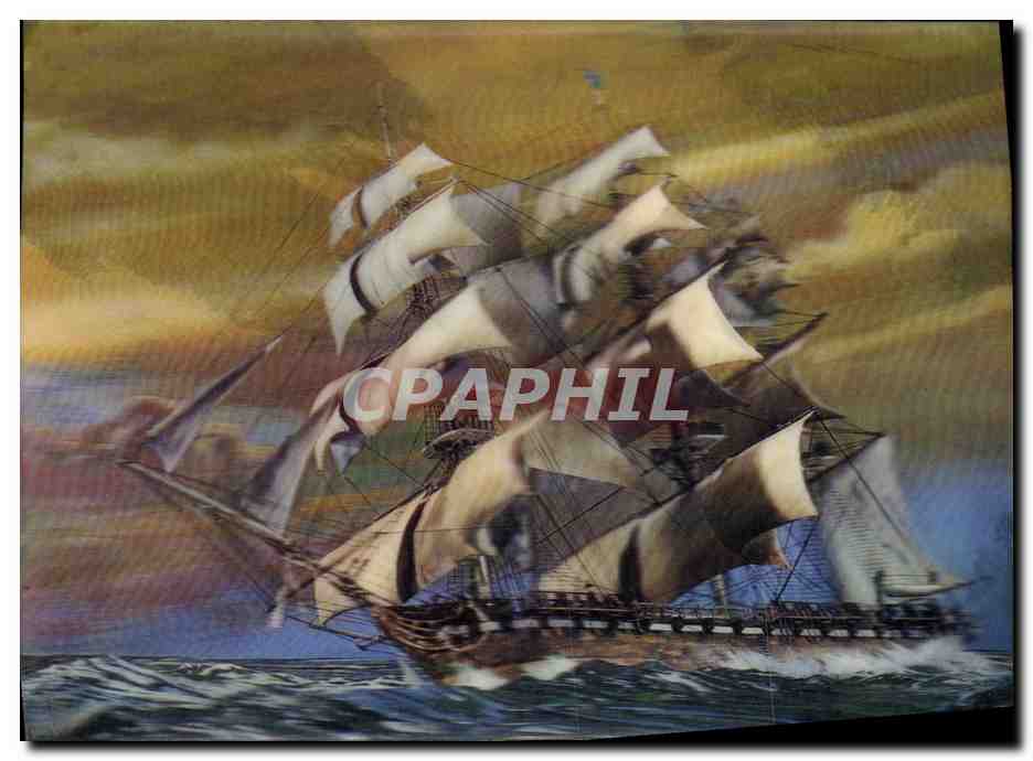 CPM Fantaisie Bateau Voilier (décor en relief)