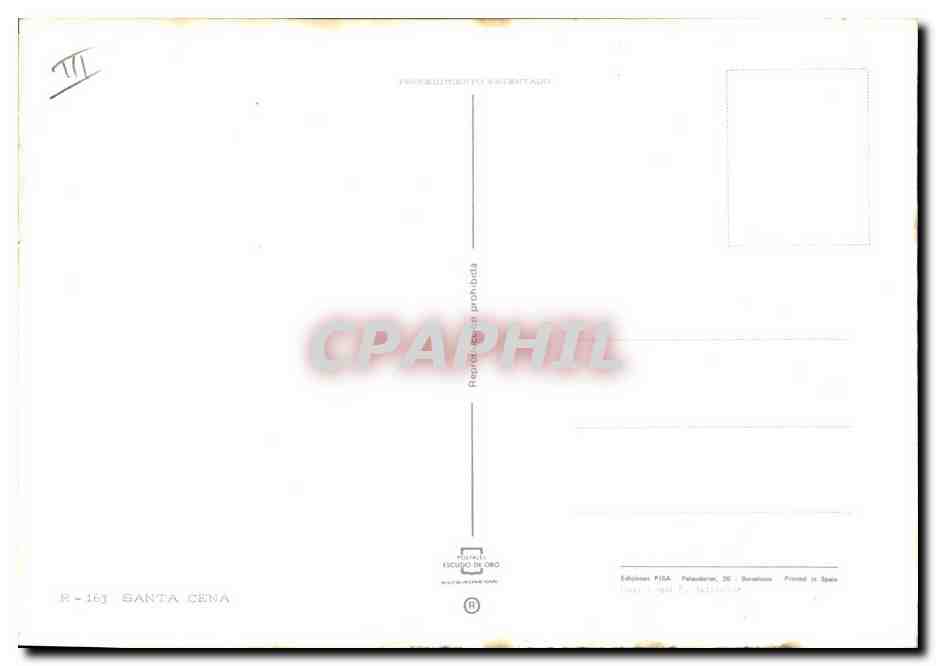 La Dernière Cène — reproduction — Éditions FISA, Barcelone — Verso