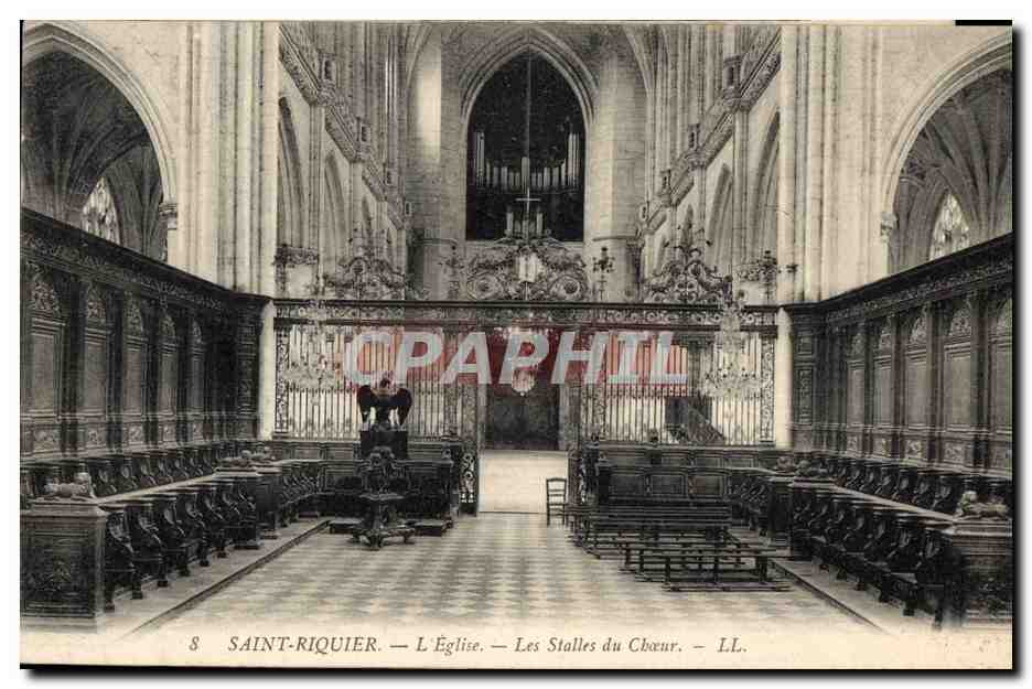 CPA Orgue Saint Ricquier L'eglise Les stalles du choeur