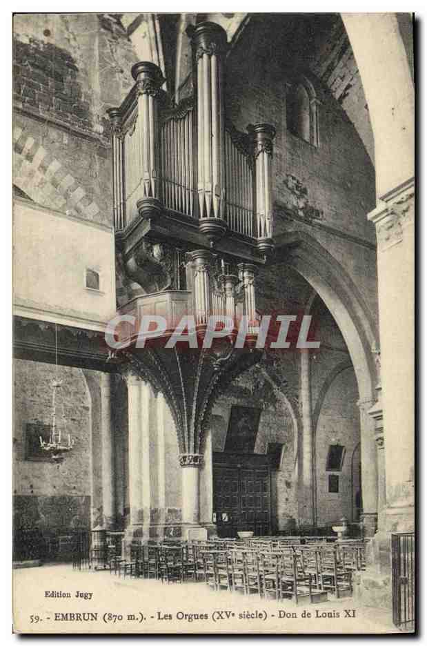 CPA Orgue Embrun Les orgues Don de Louis XI