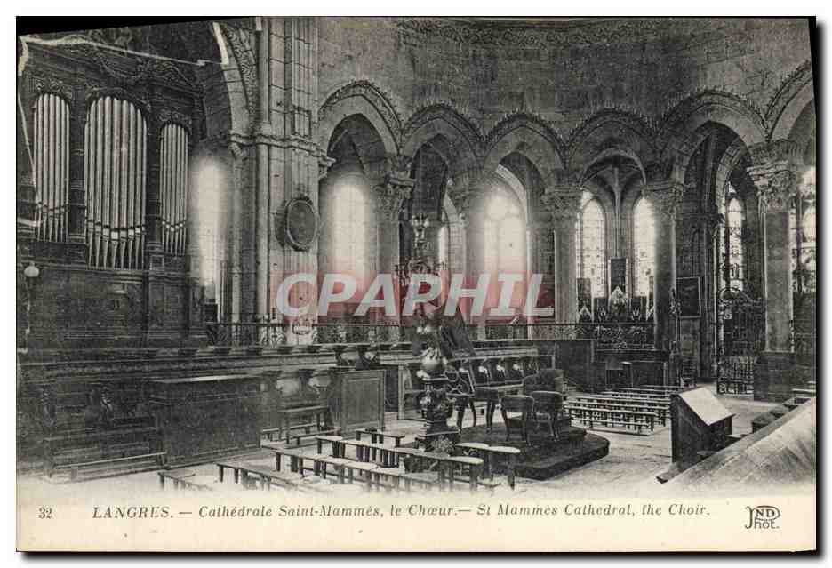 CPA Orgue Langres Cathedrale Saint Mammes le choeur 