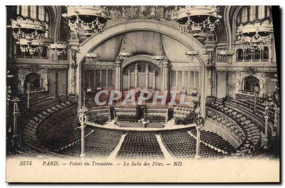 Paris — Palais du Trocadéro — La Salle des Fêtes — ND.