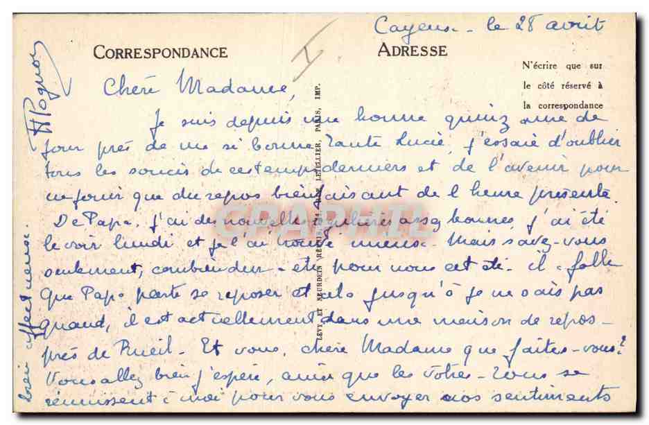 CPA Phare et semaphore Brighton Cayeux sur Mer — Rückseite