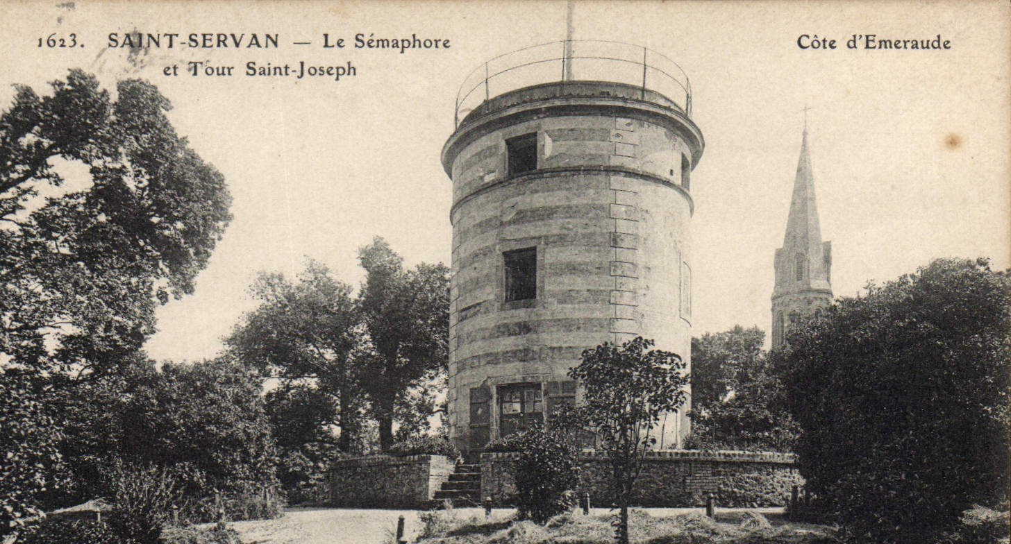 CPA Phare Saint Servan Le semaphore et Tour Saint Joseph