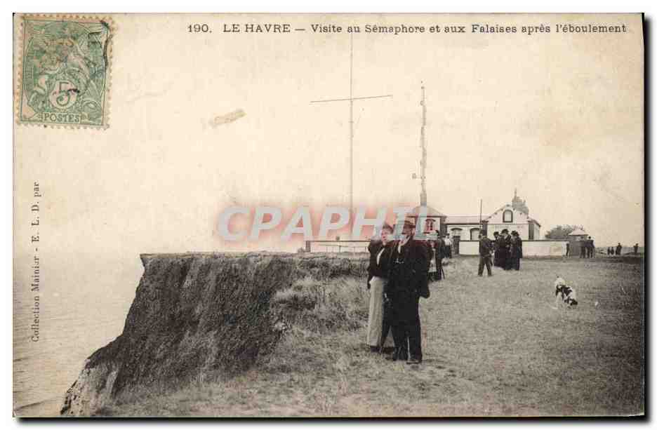 Le Havre — Visite au Sémaphore et aux Falaises après l'éboulement — Collection Maintar
