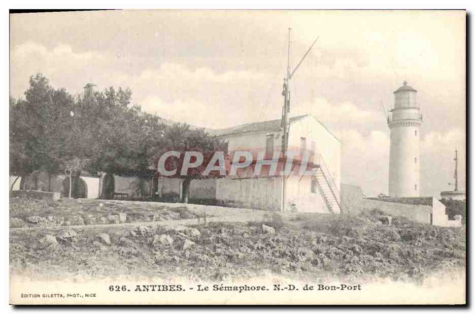 CPA Antibes le Semaphore ND de Bon Port 