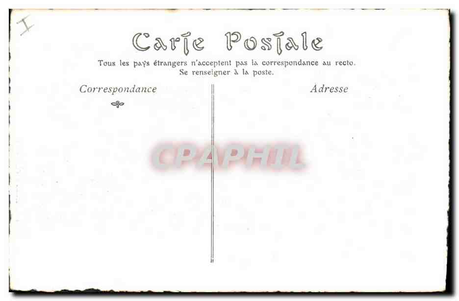 CPA Militaria Evenements de 1871 Ruines du chateau de Saint Cloud incendie par les Prussiens  — Back