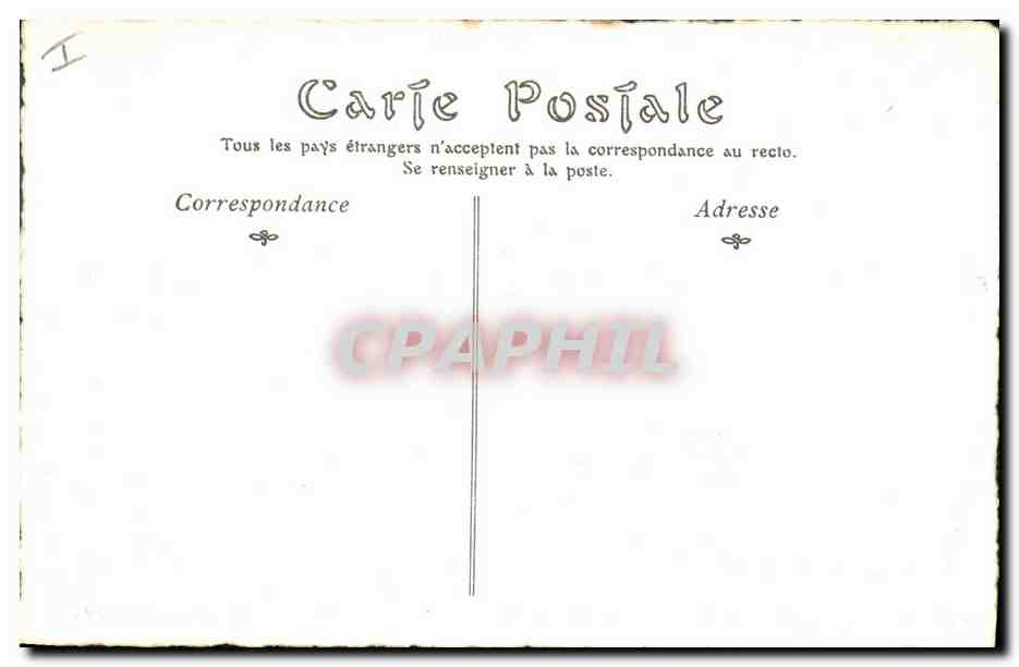 CPA Militaria Evenements de 1871 Saint Cloud incendie par les Prussiens Place d'armes  — Rückseite