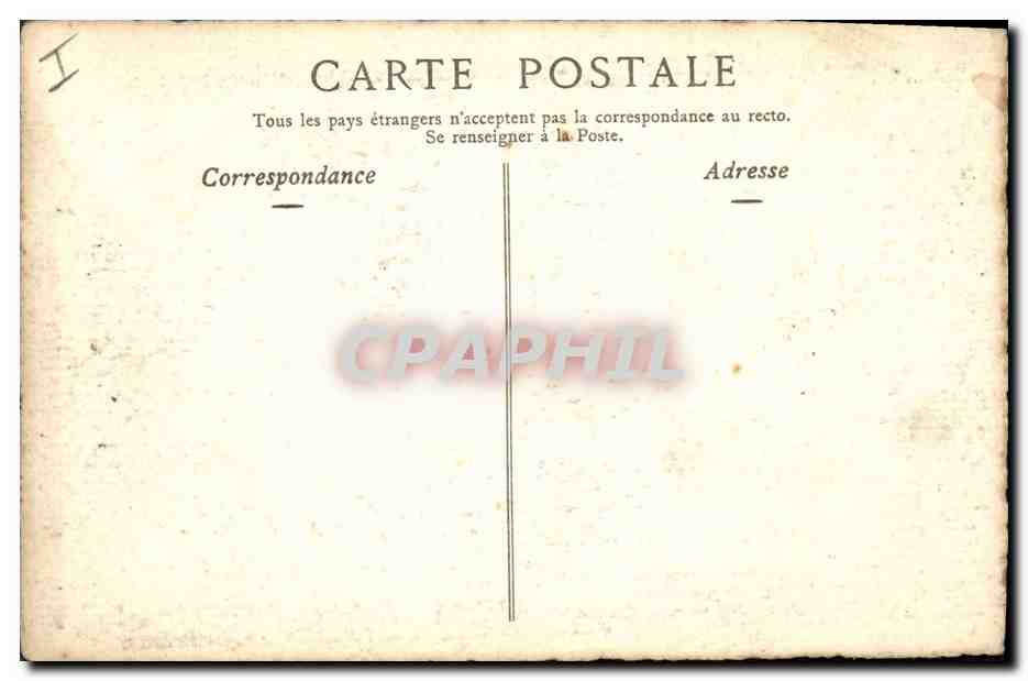 CPA Militaria Evenements de 1871 Ruines du chateau de Saint Cloud Escalier d'honneur  — Rückseite