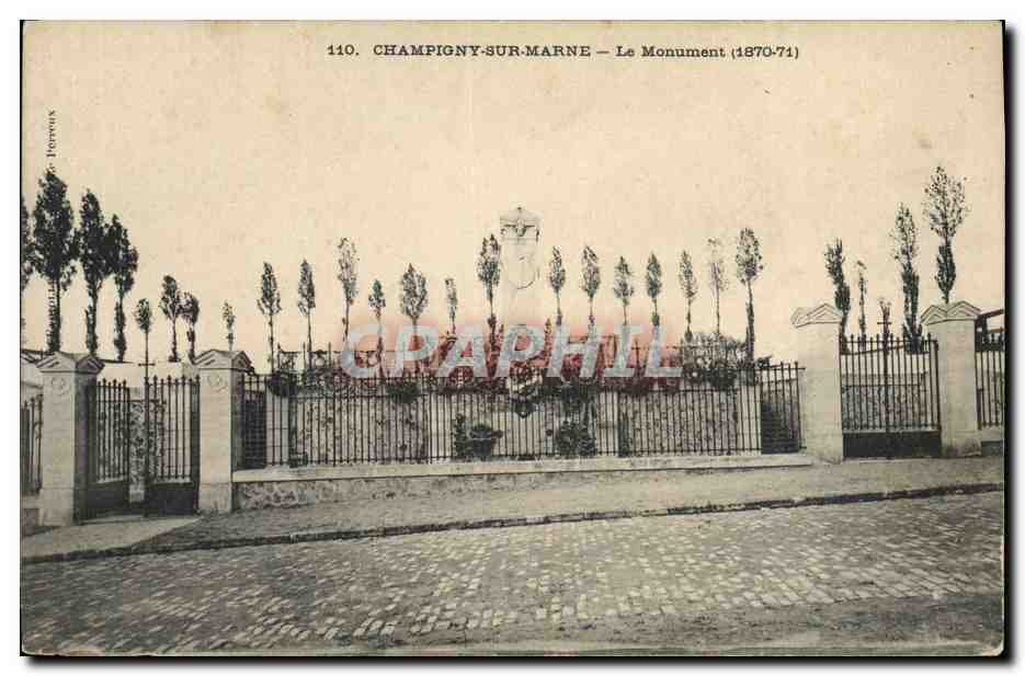 CPA Militaria Monument 1870 1871 Champigny sur Marne