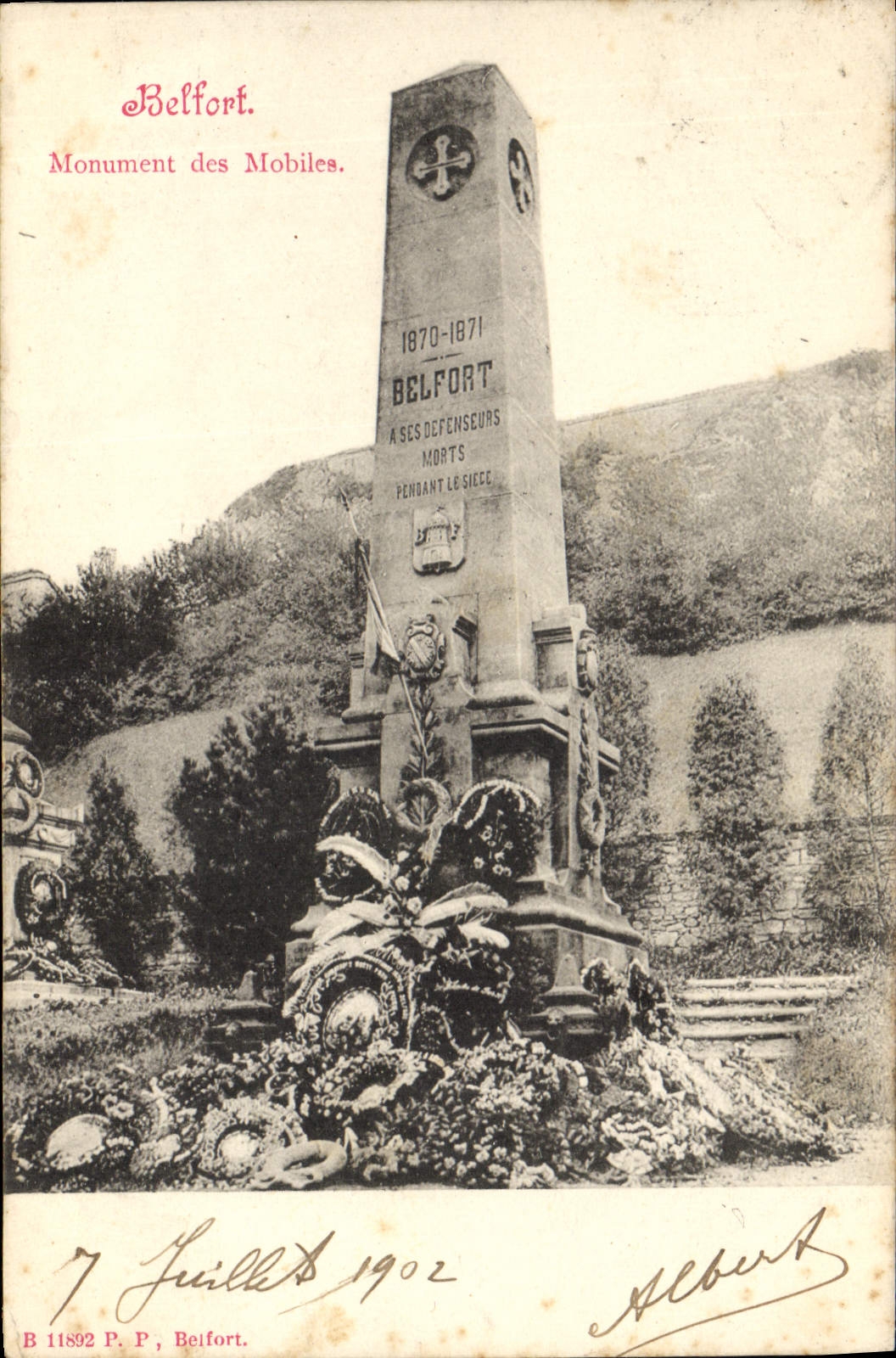 CPA Militaria Monument des Mobiles Belfort