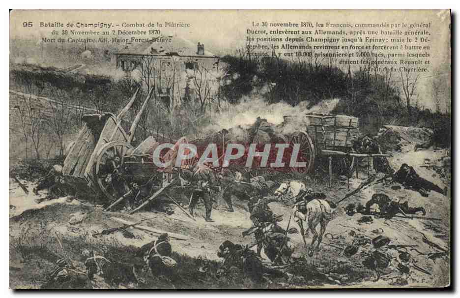 CPA Militaria Bataille de Champigny Combat de la Platriere 