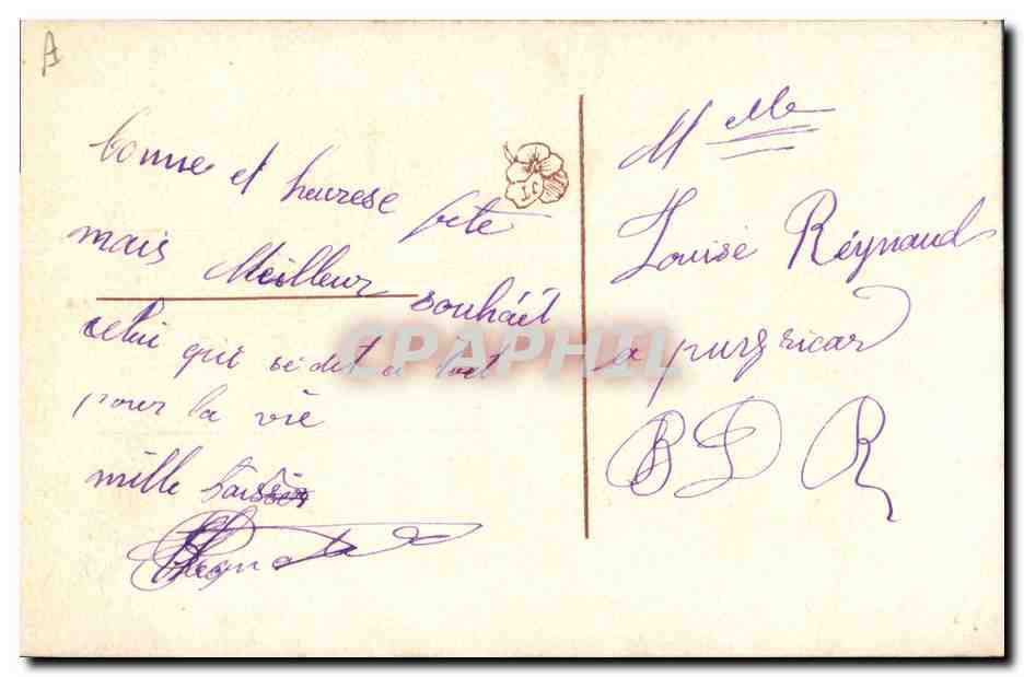 CPA Fantaisie Toilee Fleurs  — Rückseite
