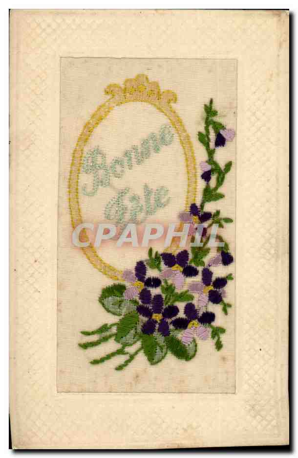 CPA Fantaisie Toilee Fleurs 