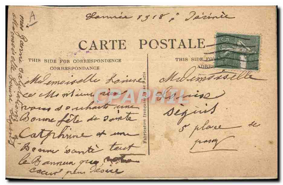CPA Fantaisie Toilee Fleurs  — Rückseite