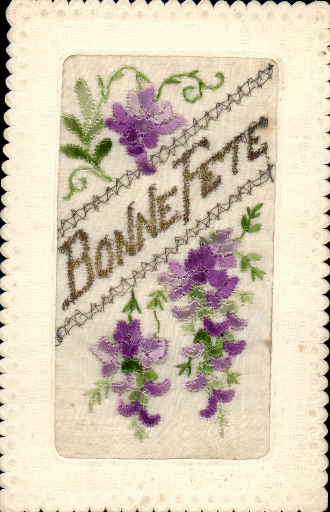 CPA Fantaisie Toilee Fleurs 