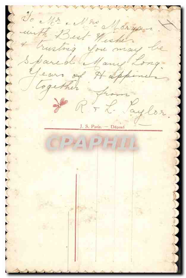CPA Fantaisie Toilee Fleurs  — Rückseite