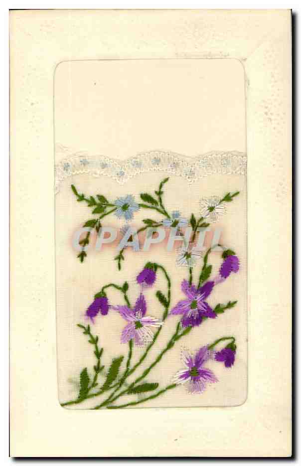 CPA Fantaisie Toilee Fleurs 