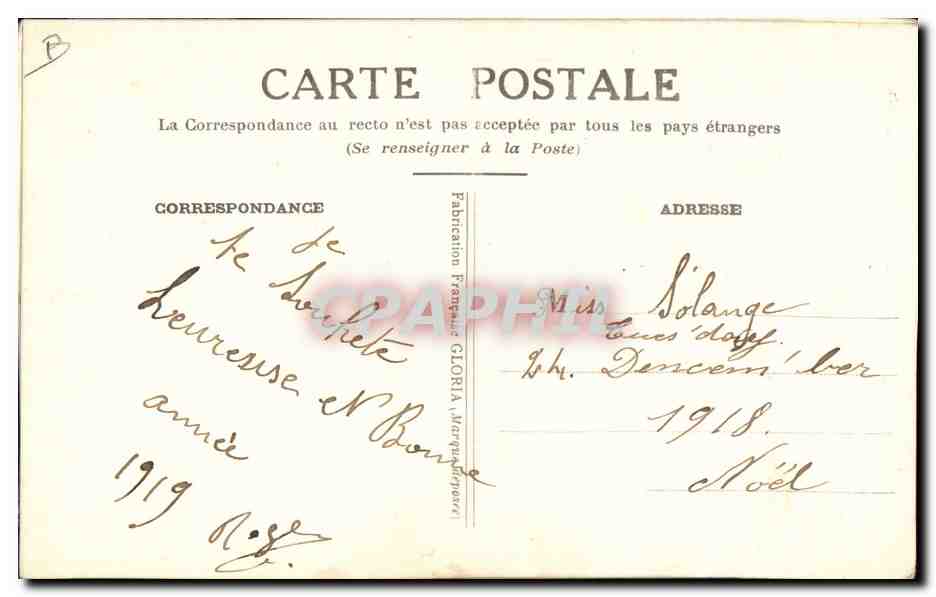 CPA Fantaisie Toilee Fleurs  — Rückseite