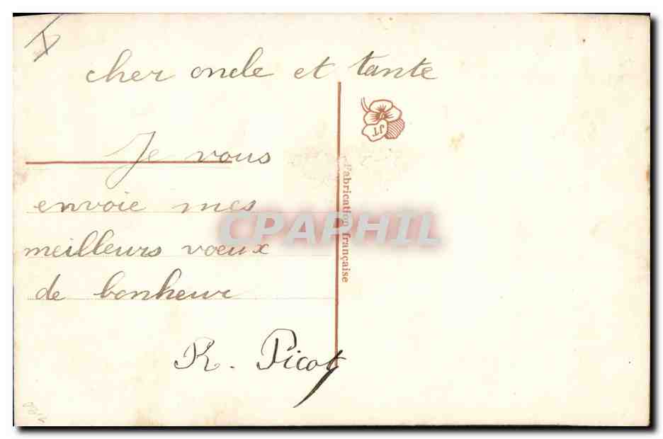 CPA Fantaisie Toilee Fleurs  — Rückseite