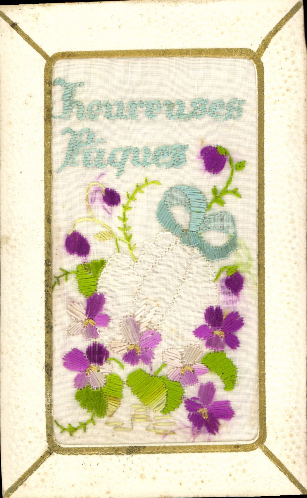 CPA Fantaisie Toilee Fleurs 