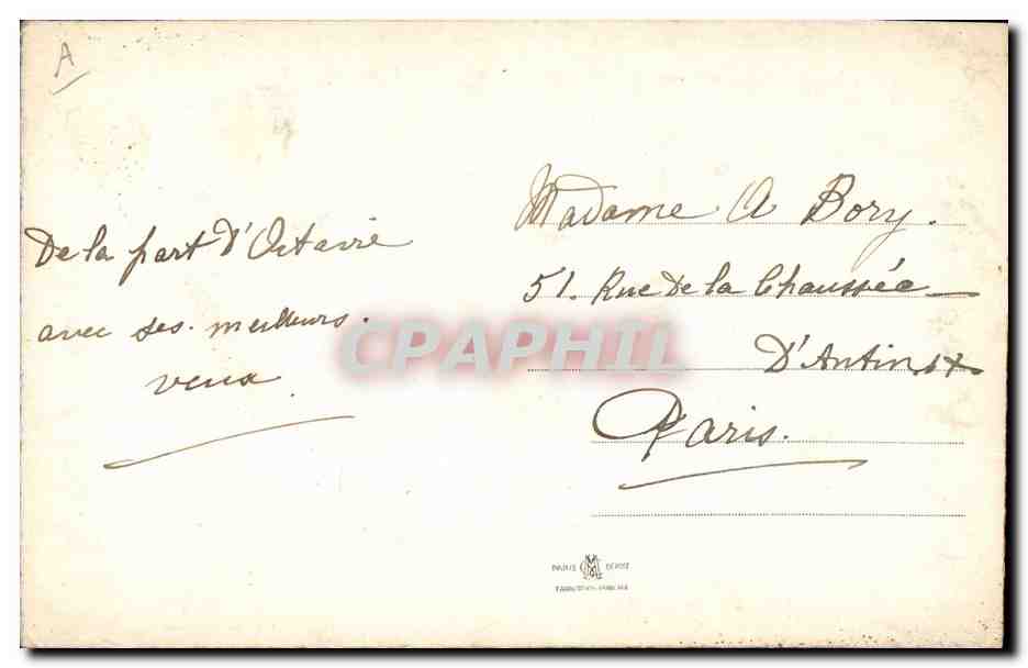 CPA Fantaisie Toilee Fleurs  — Rückseite