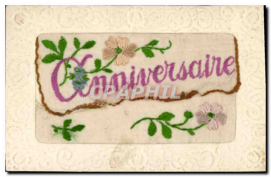 CPA Fantaisie Toilee Fleurs 