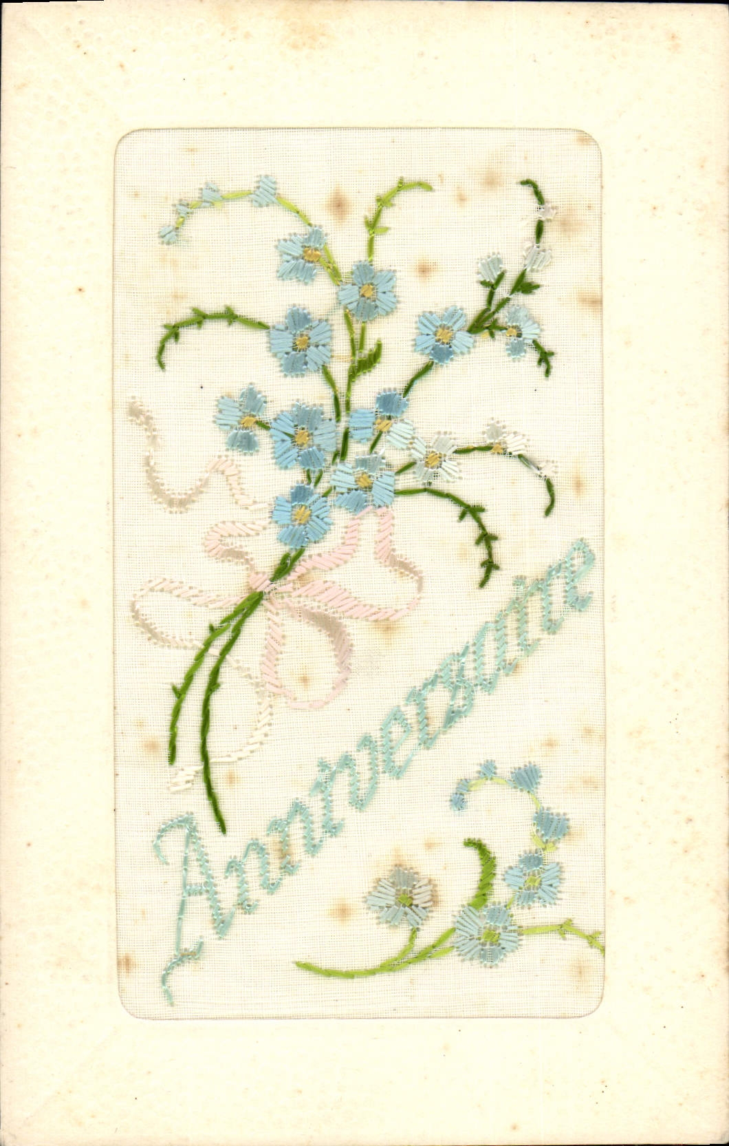 CPA Fantaisie Toilee Fleurs 