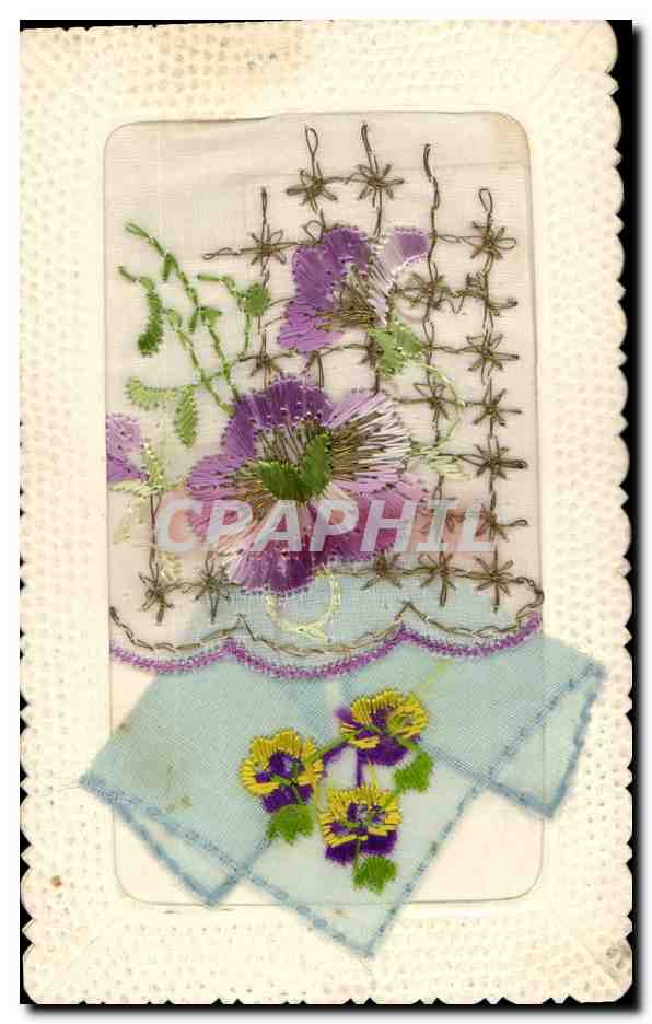 CPA Fantaisie Toilee Fleurs 